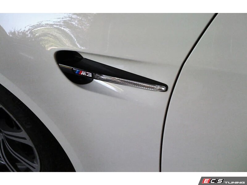 AutoTecknic Replacement Glazing Black Fender Gills - E90 Sedan/ E92 Coupe/ E93 Cabrio | M3 main image 1