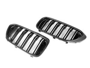 ES#4899452 - BM-0250-DS-CF - Carbon Fiber Front Grille Set - G30 5-Series - The AutoTecknic Dual-Slats Carbon Fiber Front Grilles are not only stylish but also practical, as they are compatible with the OEM Air Breather Vents. - AUTOTECKNIC - BMW