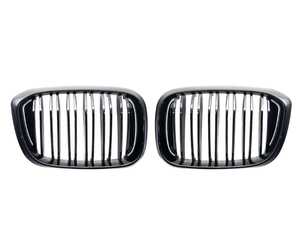 ES#4899460 - BM-0256-DS-GB - Dual-Slats Gloss Black Front Grille Set - G01 X3 | G02 X4 Pre-LCI - Elevate your vehicle's style with AutoTecknic's precision-engineered front grilles, crafted to OEM standards for unparalleled quality. - AUTOTECKNIC - BMW