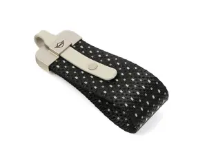 MINI Lanyard Key Ring  - Black/Light Tan 