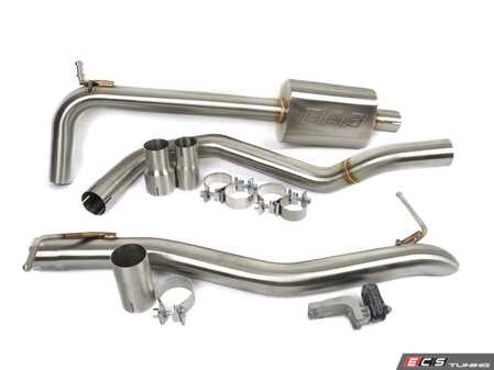 ES#4879392 - 054500la02KT - MK7.5 Jetta 1.5T Catback Exhaust System  - Experience increased volume and refined tone! Featuring 2.5" tubing, TIG-welded T304SS construction, and a straight through resonator for increased flow. - ECS - Volkswagen