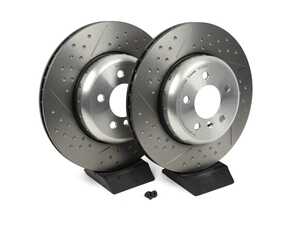 ES#4493258 - 34206797600brmKT - Rear Dimpled And Slotted Brake Rotors - Pair - (345x24) - Features Brembo's special UV paint treatment that guarantees superior corrosion resistance. - Brembo - BMW
