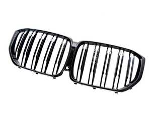 ES#4900071 - BM-0613-DS-GB - Dual-Slats Gloss Black Front Grille - G05 X5 Pre-LCI - Whether refreshing an aging grille or adding a customized touch, this Gloss Black grille delivers the perfect combination of aesthetics, functionality, and durability. - AUTOTECKNIC - BMW