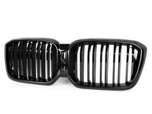 ES#4900143 - BM-0621-DS-GB - Dual-Slats Gloss Black Front Grille - Upgrade your vehicle with an AutoTecknic front grille and experience the difference that quality craftsmanship can make. - AUTOTECKNIC - BMW