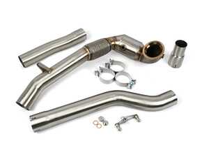 ES#4690570 - CTSEXHDP0056CAT - 3" High Flow Downpipe With Catalytic Converter - Evo4 AWD - Features a 3.5 cast downpipe flange and mandrel bent 3 stainless steel tubing - CTS - Audi Volkswagen