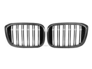 ES#4900259 - BM-0897 - Carbon Fiber Dual-Slats Front Grille - Set - Elevate your BMW G01 X3 and G02 X4 Pre-LCI with the unparalleled craftsmanship and exquisite design of our AutoTecknic dual-slat front grille surround. - AUTOTECKNIC - BMW