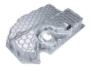 ES#4877295 - 06K103600AA - Cast Aluminum Oil Pan - With Gasket  - A damaged pan can cause catastrophic damage. Includes magnetic drain plug. - URO Premium - Volkswagen