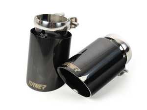 ES#4901433 - 049478LA03-02KT - 3.5" Black Chrome Swivel Exhaust Tips - Set of 2 - Universal exhaust tips with a swivel adjustability to fine tune your exhaust. 2.5" Inlet & a 3.5" Double Wall, Angle Cut Outlet - Turner Motorsport - BMW MINI
