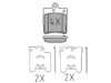 ES#2593018 - 0034202720 - Rear Brake Pad Set - Does not include brake pad wear sensors - Meyle - Mercedes Benz
