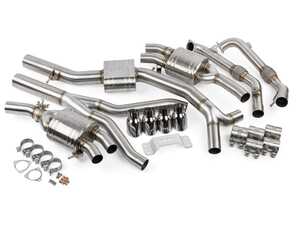 ES#4901469 - CBK0012 - APR Cat-Back Exhaust System - B9 S4/S5 - Features TIG welded brushed T304 stainless steel construction and offers gains of 10 AWHP and 12 AWFT-LBS of torque - APR - Audi