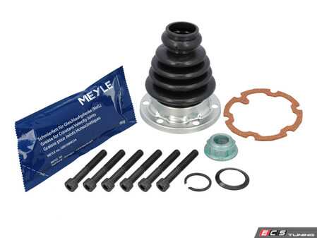 ES#3970523 - 1J0498201A - Front Inner CV Boot Kit - Right - Complete boot kit, including grease and hardware for standard style axle shafts. - Meyle - Volkswagen