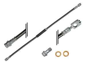 ES#3970744 - 3AA611701A - Front Brake Hose - Priced Each - Rubber hose from metal brake line to caliper body. - Meyle - Volkswagen