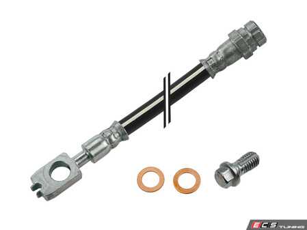 ES#3970760 - 1K0611775D - Rear Brake Hose - Left - Rubber hose from the hard brake line to caliper body - Meyle - Audi Volkswagen