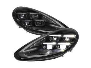 ES#4904938 - LHE-PMR14JM-24-L - 2014-2016 Porsche Panamera 970.2 Projector Headlights LED Facelift Style Black - Set - Plug & Play Lighting Solution - US Spec Set - Add new life to the front of your Porsche! - Spec-D Tuning - Porsche