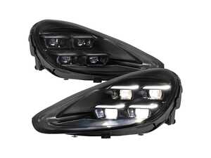 ES#4904930 - LHE-CAY15JM-24D- - 2015-2017 Porsche Cayenne 958.2 Projector Headlights LED Facelift Style Black - Set - Plug & Play Lighting Solution - US Spec Set - Add new life to the front of your Porsche! - Spec-D Tuning - Porsche