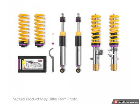 ES#4858534 - 352088000R - V3 Leveling Coilover Kit  - The KW V3 Leveling coilovers are ideal for drivers who are looking for the improved driving dynamics of a KW V3 coilover suspension with the ground clearance near that of a stock vehicle. - KW Suspension - Volkswagen