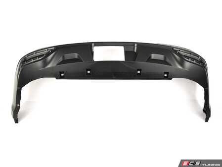 ES#4046711 - 3CN807521P9B9 - Rear Valance - Satin Black - Factory lower rear valance for models with tow hitch - Genuine Volkswagen Audi - Volkswagen