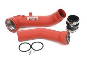 ES#4765754 - SES1128ICPWR - Injen SES Intercooler Charge Pipe - Wrinkle Red - Reduces intake restrictions and replaces the brittle plastic factory charge pipe - Injen - BMW