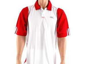 ES#2149118 - AWM777RL - ClimaLite Coler Block Polo By Adidas - Red - Large - (NO LONGER AVAILABLE) - Performance athletic apparel from Audi. - Audi Collection - 