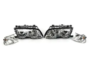 ANZO Projector Headlights W/ Halo - E46 M3 - Chrome