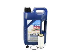 ES#4905646 - C7A6FL20SRV2KT - Liqui Moly Leichtlauf High Tech - Oil Service Kit (5W-40) - Oil, Drain plug, and filter - Assembled By ECS - Audi