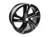 ES#4847752 - 3CM601025MAX1 - 20" Angled Split 5 Spoke Wheel - Priced Each  - 20"x8 ET34 5x112 - Gloss Black - Genuine Volkswagen Audi - Volkswagen