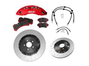 ES#4905875 - 034-301-0011-RED - Stage 3 Dynamic+ Braking Package Red - Audi B9/B9.5 S4/S5/SQ5 - The new standard for braking performance upgrades on your Audi B9/B9.5 S4/S5/SQ5 - 034Motorsport - Audi