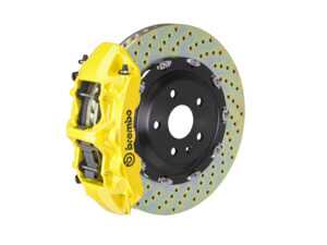 ES#4905872 - 1N1.9088A5 - Front Brembo GT 6 Piston Big Brake Kit (380x34mm) - Upgrade to 2 piece rotors (drilled), 6 piston calipers (Yellow), & high performance Brembo pads - Brembo - MINI