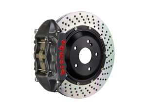 ES#4906226 - 1P1.8005AS - Front Brembo GT-S 4 Piston Big Brake Kit (345x28mm) - Upgrade to 2 piece rotors (drilled), 4 piston cast Monoblock calipers (black), & high performance Brembo pads - Brembo - MINI
