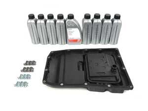 ES#4768356 - 97032102500KT1 - Porsche 7 Speed PDK Transmission Service Kit  - Includes Hengst Oil Pan with filter & gasket, Febi Dual Clutch FFL3 spec trans fluid, and hardware. - Assembled By ECS - Porsche