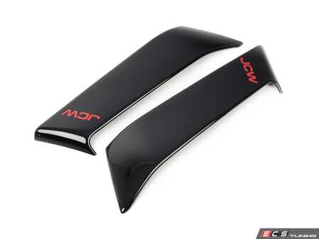ES#4875552 - 51435B3C626 - JCW C Pillar Panel Set - High Gloss Black  - Muscular designed C pillar that snap into place, contain JCW red letting - Genuine MINI - MINI