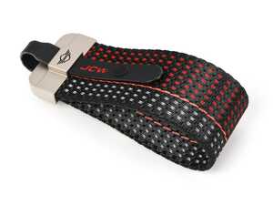 ES#4763580 - 82205B30D98 - JCW MINI Lanyard Key Ring  - Black/Red  - Used to hold the key fob - Genuine MINI - MINI
