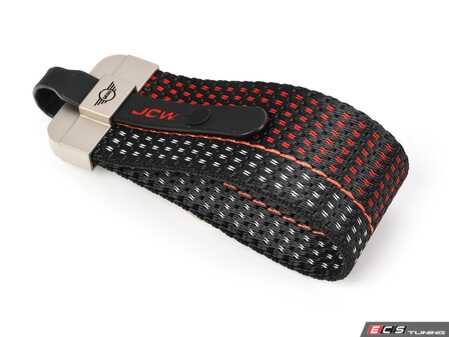 ES#4763580 - 82205B30D98 - JCW MINI Lanyard Key Ring  - Black/Red  - Used to hold the key fob - Genuine MINI - MINI
