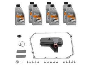 ES#2878770 - 0B5325330Akit - Complete DSG Automatic Transmission Service Kit  - Includes a new DSG trans filter, DSG cooling filter, fluid, gaskets, transmission pan bolts, and plugs to service your transmission - Vaico - Audi