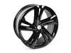 ES#4847752 - 3CM601025MAX1 - 20" Angled Split 5 Spoke Wheel - Priced Each  - 20"x8 ET34 5x112 - Gloss Black - Genuine Volkswagen Audi - Volkswagen