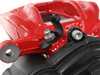 ES#3680395 - 8W0615403LQC8 - Rear Brake Caliper (Red) - Left - Includes the parking brake motor - Genuine Volkswagen Audi - Audi