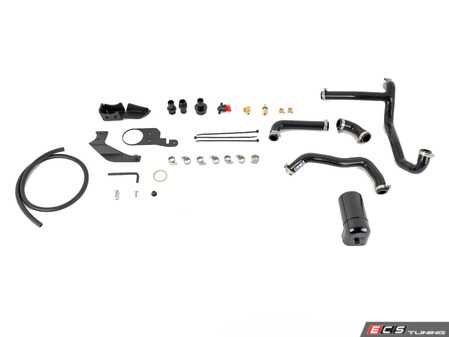 ES#4906656 - 053538la03KT - B6 A4 1.8T Performance Baffled Oil Catch Can System - 6 oz. - Keep your intake tract clean and oil free! Featuring a four-chamber baffled catch can, durable silicone hoses, and a plug & play bracket for seamless integration. - ECS - Audi