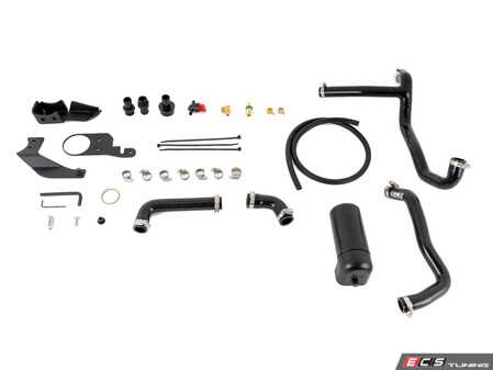 ES#4906657 - 053538LA04KT - B6 A4 1.8T Performance Baffled Oil Catch Can System - 8 oz. - Keep your intake tract clean and oil free! Featuring a four-chamber baffled catch can, durable silicone hoses, and a plug & play bracket for seamless integration. - ECS - Audi