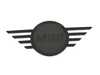 ES#4788147 - 51145A33B16 - Front Hood Emblem - Black  - Mounts to the front hood in the center and has a black MINI Wings Logo design - Genuine MINI - MINI