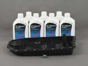 ES#4876341 - 24152333907zfKT - ZF Automatic Transmission Service Kit - GA6HP19Z - Includes a OEM ZF pan with an integrated filter, ZF Lifeguard-6 transmission fluid, and new drain and fill plugs - ZF - BMW