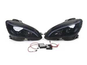 ES#4872435 - LHP-BW20408G-TM - 2008-2011 Mercedes Benz W204 C Class Projector Headlights W/ LED Light Bar & LED Turn Signal Lights (Glossy Black Housing/Smoke Lens) - Plug & Play Lighting Solution - US Spec Set - Add new life to the front of your Mercedes! - Spec-D Tuning - Mercedes Benz