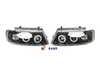 ES#3021505 - LHP-PAS97JM-TM - LED Angel Eye Projector Headlight Set - Matte Black/Smoked Lens - Improve lighting quality & performance of your B5 Passat with European headlight housings - Spec-D Tuning - Volkswagen