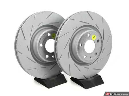 ES#4213721 - USR2026 - Front USR Series Sport Slotted Rotors - Pair (338x30mm) - Upgrade to a Turbo slotted rotor for improved braking - EBC - Audi