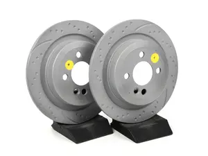 Rear JCW Brake Rotors EBC Slotted And Dimpled - Pair 11.02