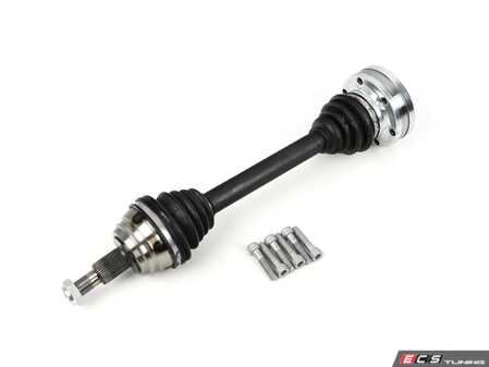 ES#4506221 - 8N0407271E - Front Axle Assembly - Left - This axle is secured with a nut. - TrakMotive - Audi Volkswagen