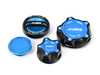 ES#4883006 - 622-0290-BLU - Blue Billet Engine Fluid Cap Set - B58 / S58  - Functional and stunningly  stylish way to add a nice touch to any engine bay! - Precision Raceworks - BMW