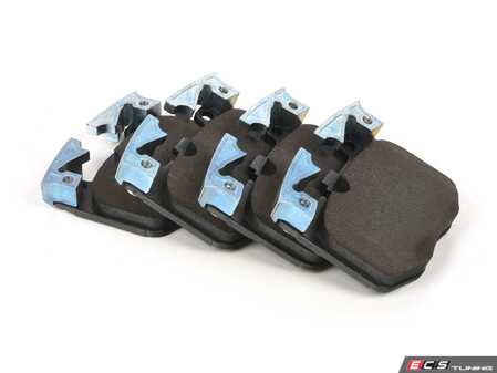 ES#4852383 - EP24-1867 - Front ECS EP24 "Enthusiast Peformance" Brake Pad Set - This enthusiast-developed high-performance street and light track pad offers an ideal solution for the spirited commuter and weekend autocross driver alike. - ECS - BMW