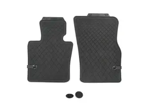 Essentials Front Rubber Factory Floor Mats Set Black - Priced As Set 