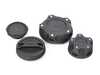 ES#4883020 - 622-0290-BLK - Black Billet Engine Fluid Cap Set - B58 / S58  - Functional and stunningly  stylish way to add a nice touch to any engine bay! - Precision Raceworks - BMW