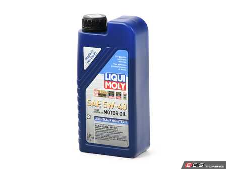 ES#2785254 - 2331 - Leichtlauf High Tech Engine Oil (5w-40) - 1 Liter - Ideally suited for modern gasoline and diesel engines with multi-valve and turbocharging technology - Liqui-Moly - Audi BMW Volkswagen Mercedes Benz MINI Porsche